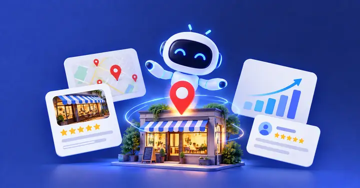 Localo AI Agent for Google Business Profile optimization illustration